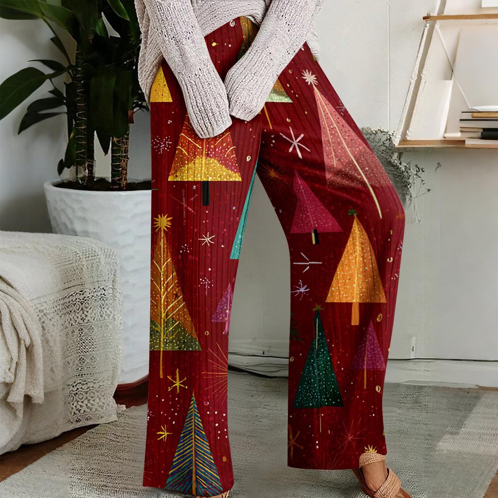 Pajama Pants, Sleepwear, Casual Drawstring Elastic Waist Pants, Comfortable Straight-leg Loose Pants