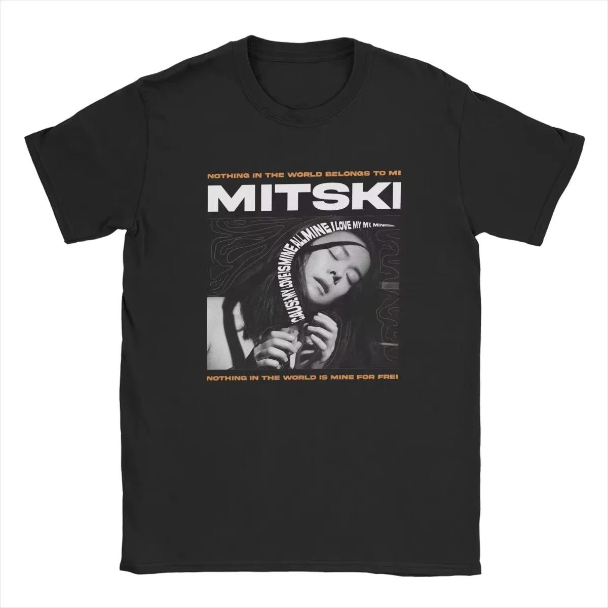 

Mitski Music Романтическая футболка Альбом Шик Харадзюку Одежда Потрясающая футболка с коротким рукавом и круглым вырезом Летние футболки Свободная#Цвет(1) XXXXXL чёрный