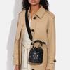 New COACH Dempsey Artificial Leather With Cow Leather Bucket Bag, Handbag, Shoulder Bag, Crossbody Bag Mini Women's Black CE587-SVV2W