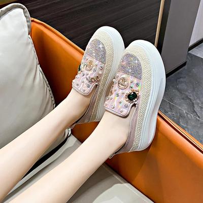 Móda Podzim Horký Prodej Dámské Tenisky Luxusní Kamínky Zdobené Dámské Mokasíny Platforma Tenisky Dámské Boty Zapatillas Mujer