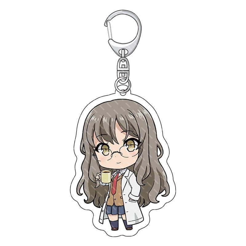 Horké Anime Rascal Does Not Dream of Bunny Girl Senpai Sakurajima Mai Cosplay Akrylové Klíčenky Doplňky Dárky pro Fanoušky