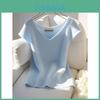 Elegante T-shirt Oversize Primaverile Ricamata da Donna