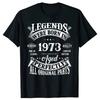 Funny Made In 1973 53th Top Tees Birthday Gifts Vintage T Shirts Party Grandma Grandpa Present Summer Tshirt Father Day