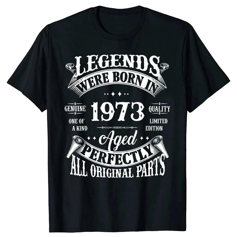 Funny Made in 1973 53th Tees Birthday Gifts Vintage T Shirts Party Grandma Grandpa Present Summ