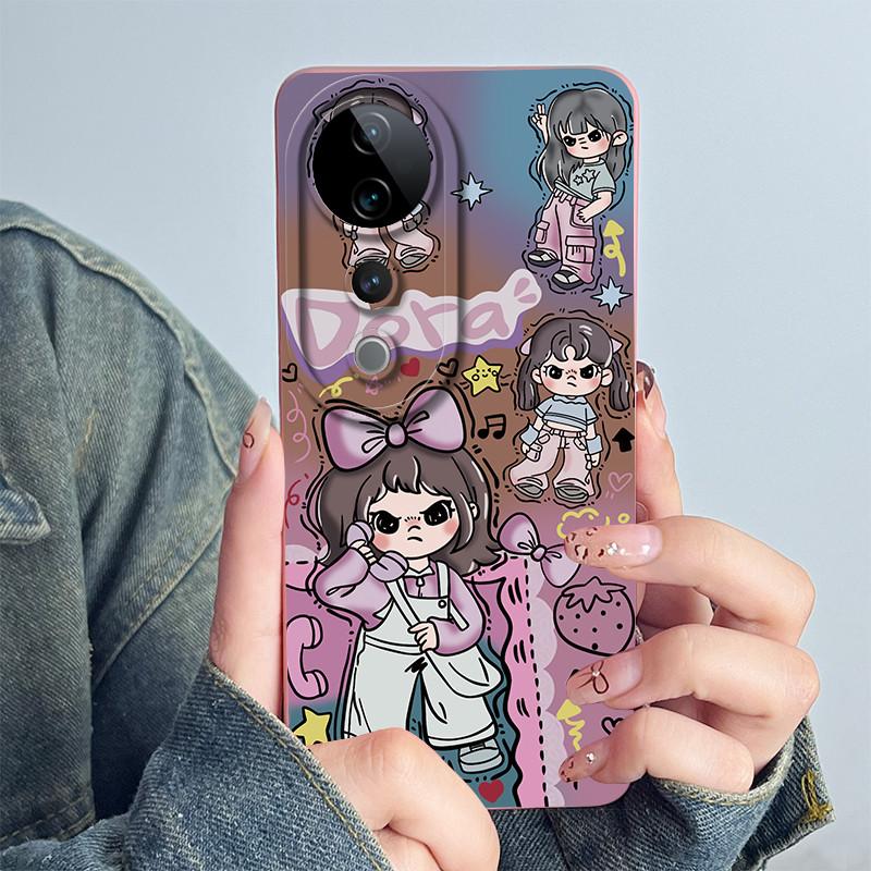 Case for Vivo V40 Pro 5G Matte Soft Silicone Cute Astronaut Protection Bumper Shells for Vivo V40 V 40Pro V 40 5G Phone Covers