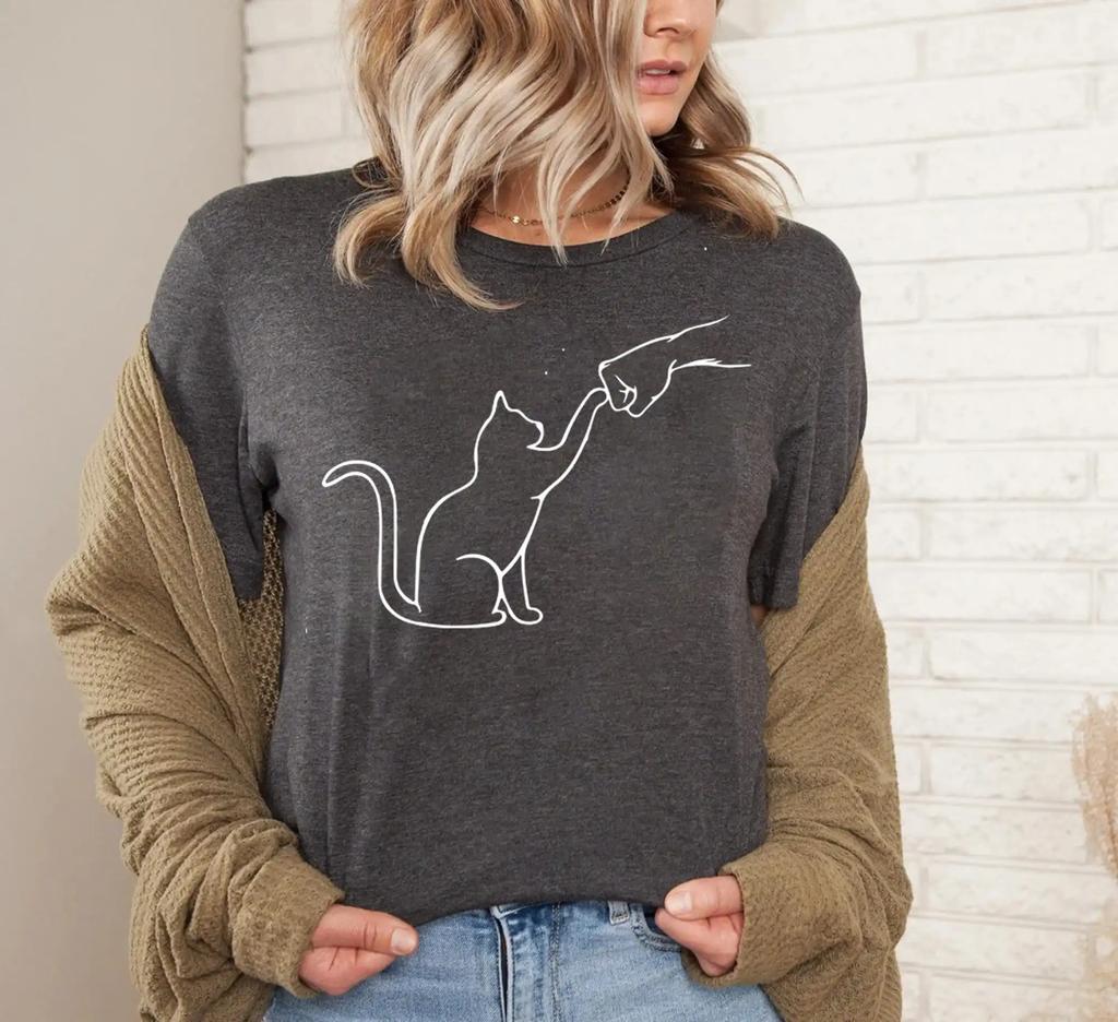 Cat Fist Bump T Shirt Best Friend Mom Father Lover Holiday Pet And Paw