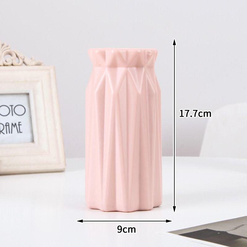 1 Pcs Nordic Flower Vase Imitation Ceramic Plastic Flower Vase Living Room Desktop Decoration Wedding Centerpiece Arrangement