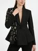 Eleganter Damen Slim-Fit Blazer - Frühjahrskollektion 2026 mit buntem Strass-Design