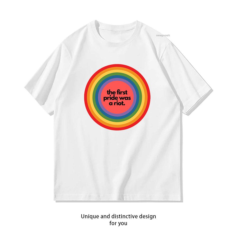 The first pride was a riot Classic TShirt woman man summer cotton graphic t shirts Adult streetwear camisetas tops tee Retro M