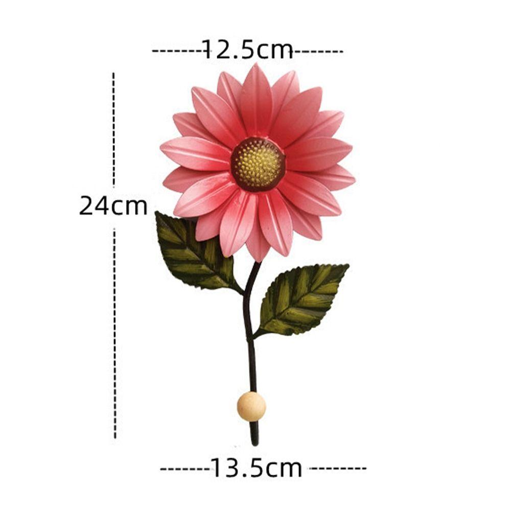 Iron Art Daisy Key Hook Wall Mounted Over Door Hanger Storage Wall Hook  Clothing