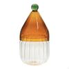 Glass Candy Dish with Lid Cookie Jar Decorative,300ML/10oz Biscuit Container Covered Bowl for