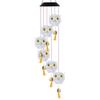 Owl Solar Wind Chimes Lamp Outdoor LED Multicolor Waterproof Light Switch Gently Romantic Gifts for Thanksgiving Home Party Garden Hanging Decor