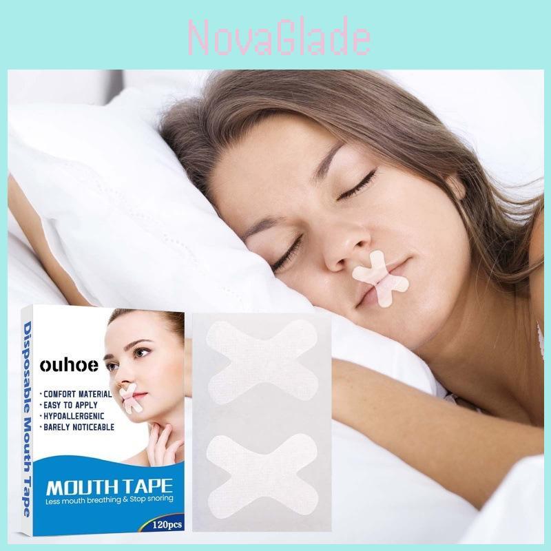 Ouhoe Snore Relief Oral Adhesive Strips 120 Pieces For Comfortable Breathing At Night