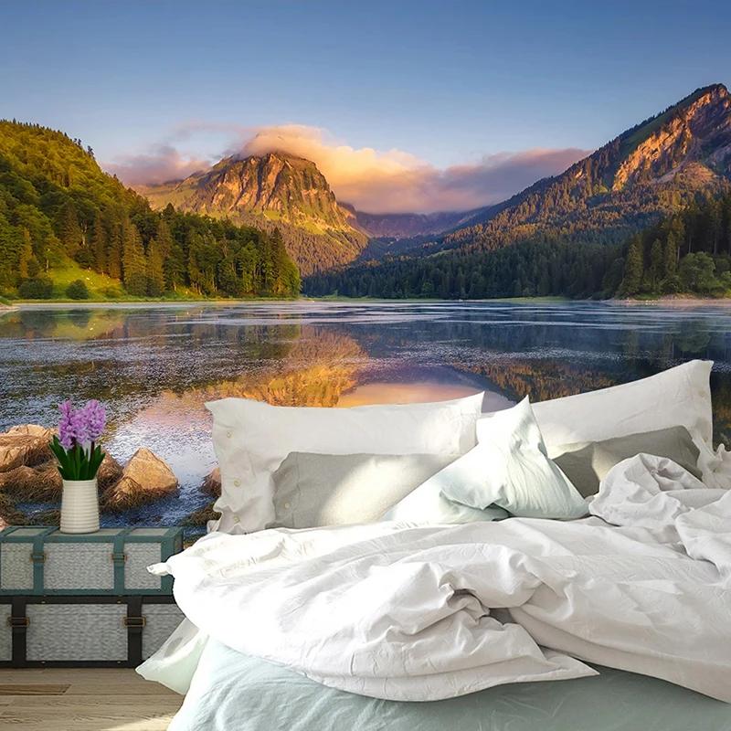 Any Size Forest Lake Wallpaper Nature Landscape 3d Mural Hotel Living Room Bedroom Photo Wallpaper
