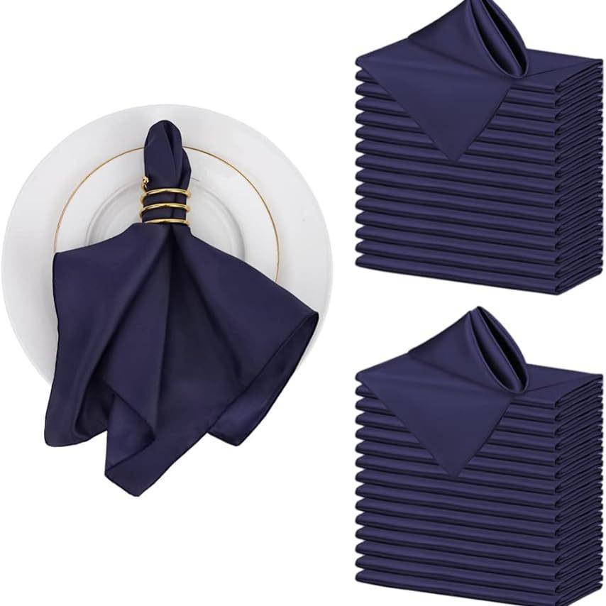 High-End Satin Napkin - Folded Flower Design for Hotels and Weddings