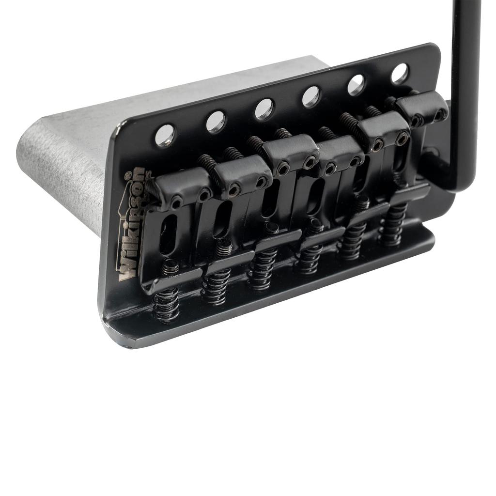 Wilkinson M Series String Pitch Tremolo Bridge with Fastenings and a 36mm Block for Strat Electric Black 10.5mm Vintage-Style 6-Point Guitars,