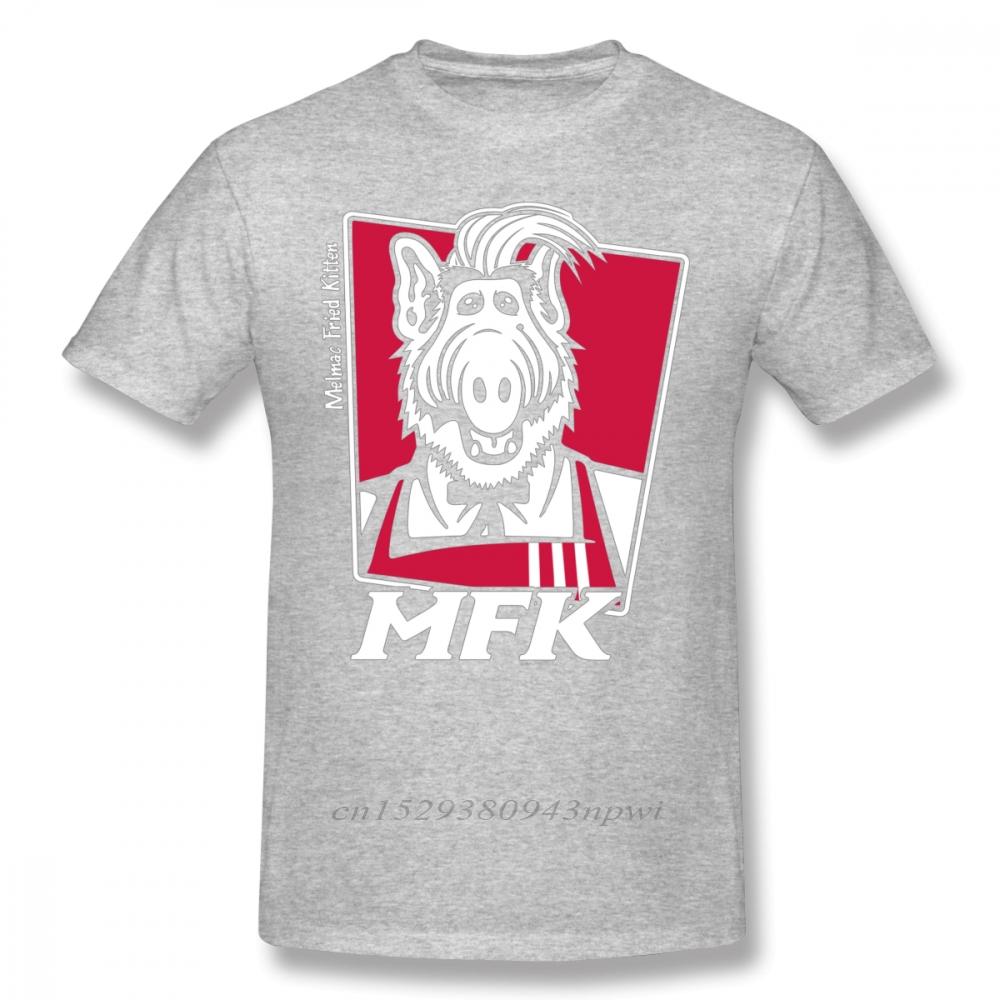Funny Melmac Fried Kitten Alf Tee Shirt Harajuku Unisex Cartoon Graphic Print T Shirt 100 Cotton Plus Size TShirt
