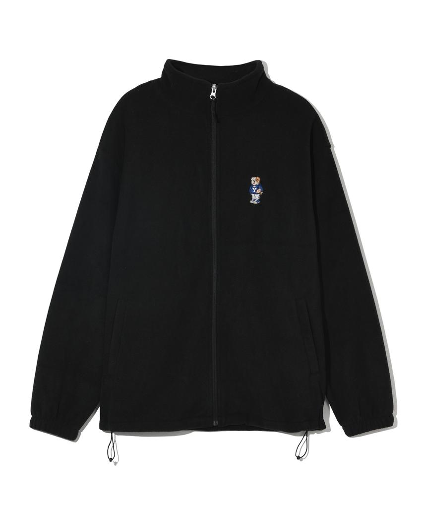 Yale Embroidery Dan Fleece Track Jacket_Black