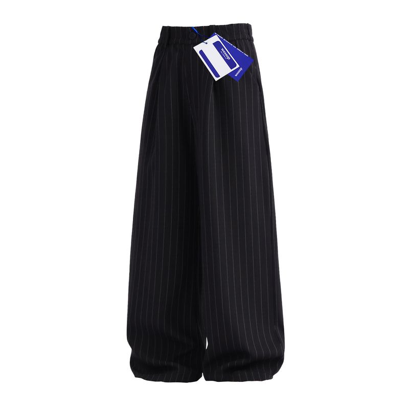 Wassup American Retro Vintage Wide-Leg Trousers for Men, Trendy Versatile Design, Straight-Leg Casual Drapey Long Pants