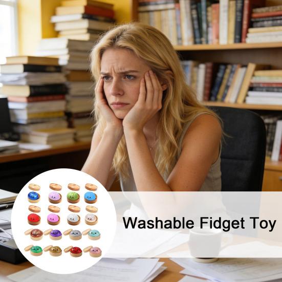 Steamed Bun Squeeze Toy, Cute Dumpling Stress Relief Ball, Slow Rising Decompression Toy for Desk, Kawaii Fidget Gift