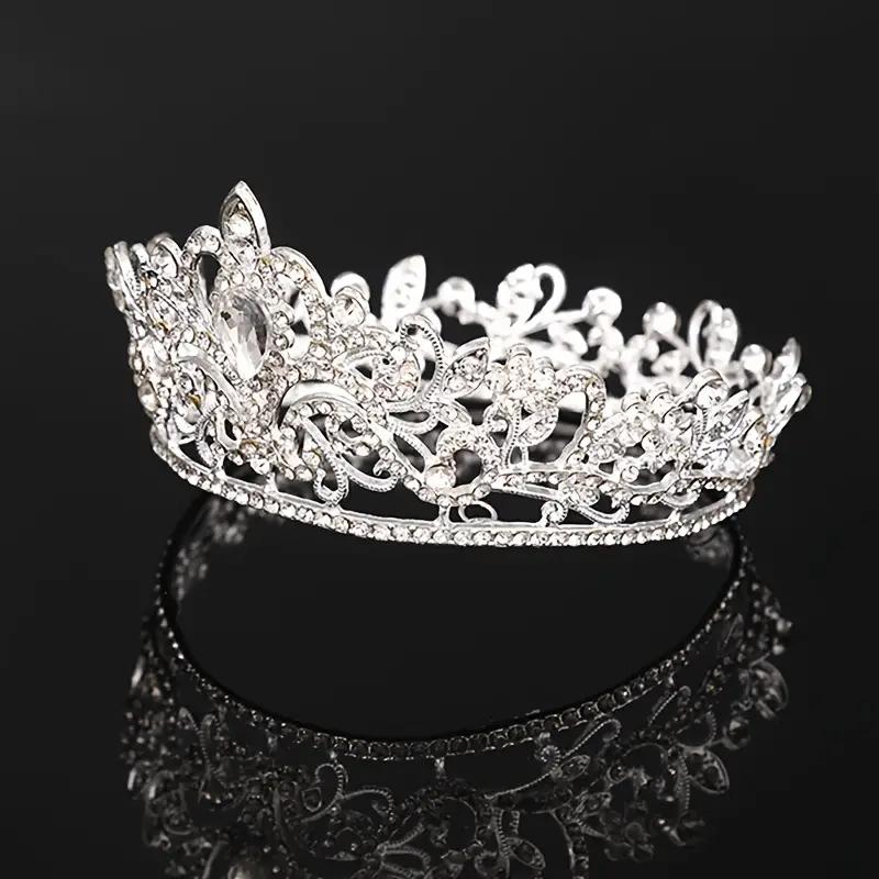 1pc Wedding Hair Accessory Crown Luxurious Rhinestone Dancing Party Birthday Headband Bride Wedding Hair Accessory Jewelry Crown