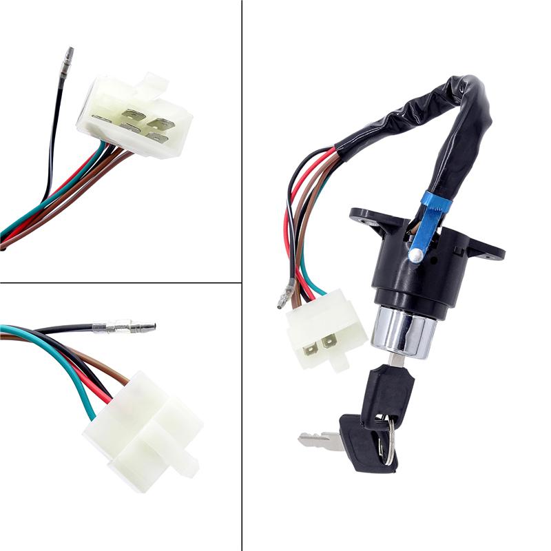 1 Set Motorcycle Ignition Switch Lock 5 Wires with 2 Keys for Honda CB/CM 400/450 Hawk 400/450 Motorcycle Safety Accessories