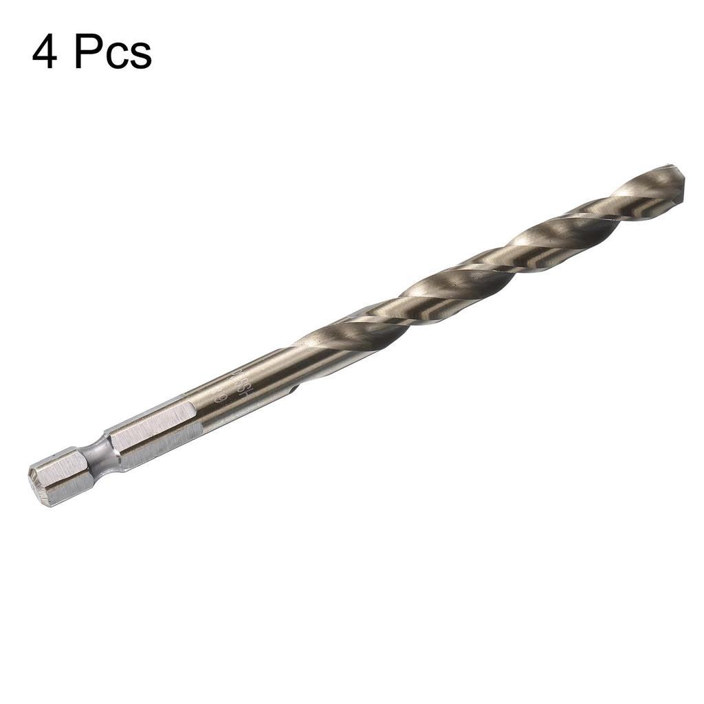 uxcell 4pcs M35 High Speed Steel Cobalt Twisting Drill Bit 6.8mm/0.04" Dia, Quick Change