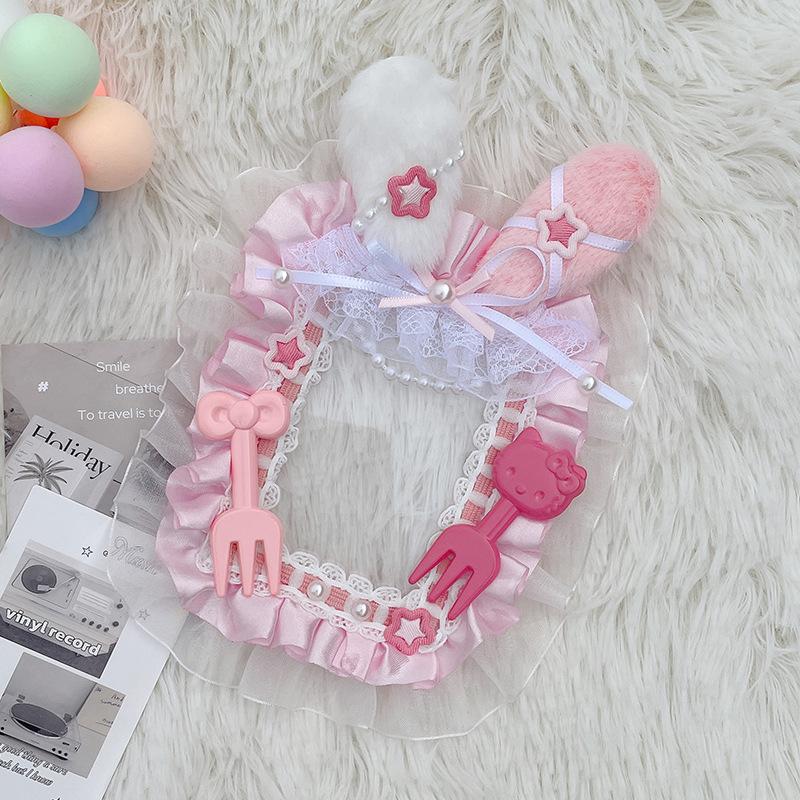 Cute Rabbit PVC Photocard Holders Kawaii Pink Photo Frames for 3 Inch Kpop Idol Anime Character Card Sleeves Wholesales New