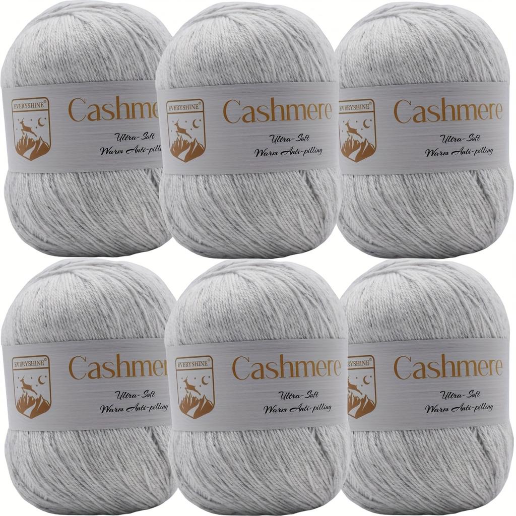 6pcs Cashmere Yarn Set, Ultra-Soft Polyester Blend, 300g/10.58oz Total, for DIY Crochet & Knitting, Warm Hand-Woven Crafts