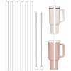WK Ieason 6pcs Replacement Straws Reble Drinking Starws for Hydro Flask 32OZ, 18OZ and 64OZ, Plastic Straws with 2pc Cleaning Brushes Hydro Flask