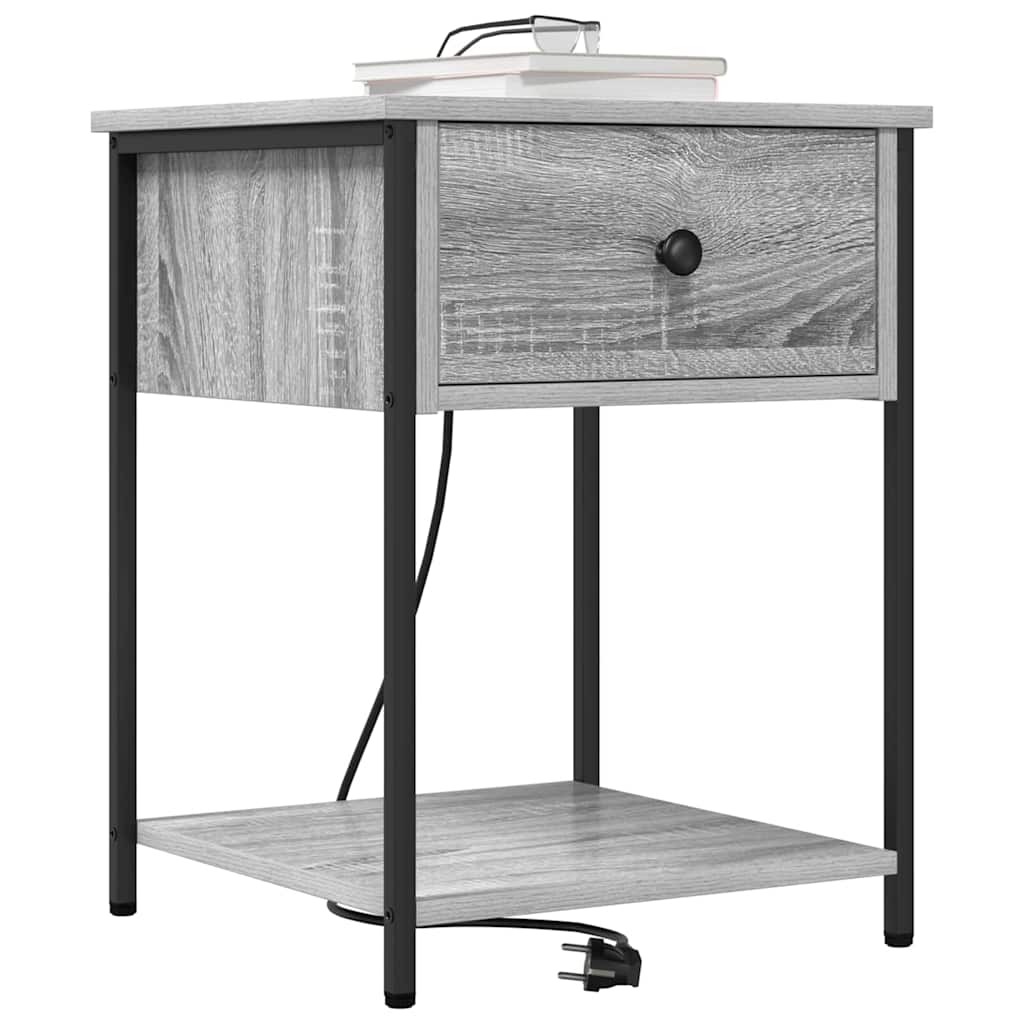 Nightstand Set (2 pcs) Grey Sonoma 42 x 41 x 56 cm Engineered Wood