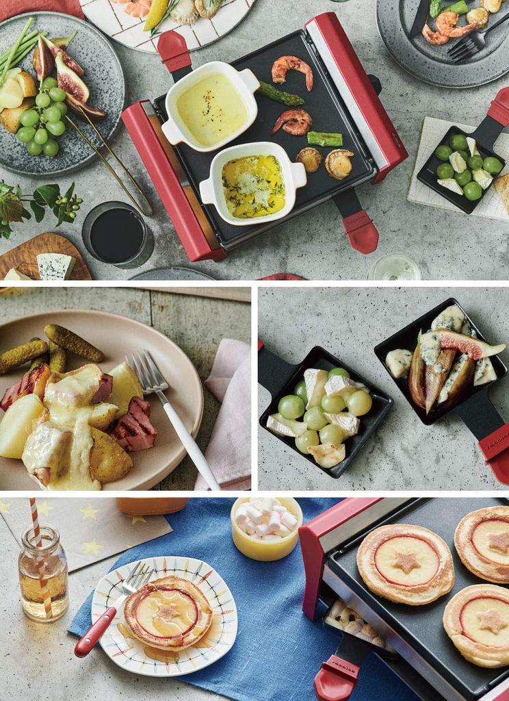 Recolte Raclette Fondue Maker Grand Melt Pizza Plate Set RRF-2