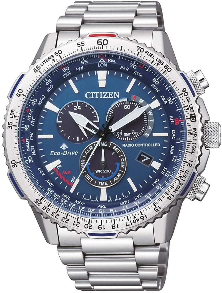 Citizen Silver Fashion Watch Men's CB5000-50L Stainless-Steel Eco-Drive