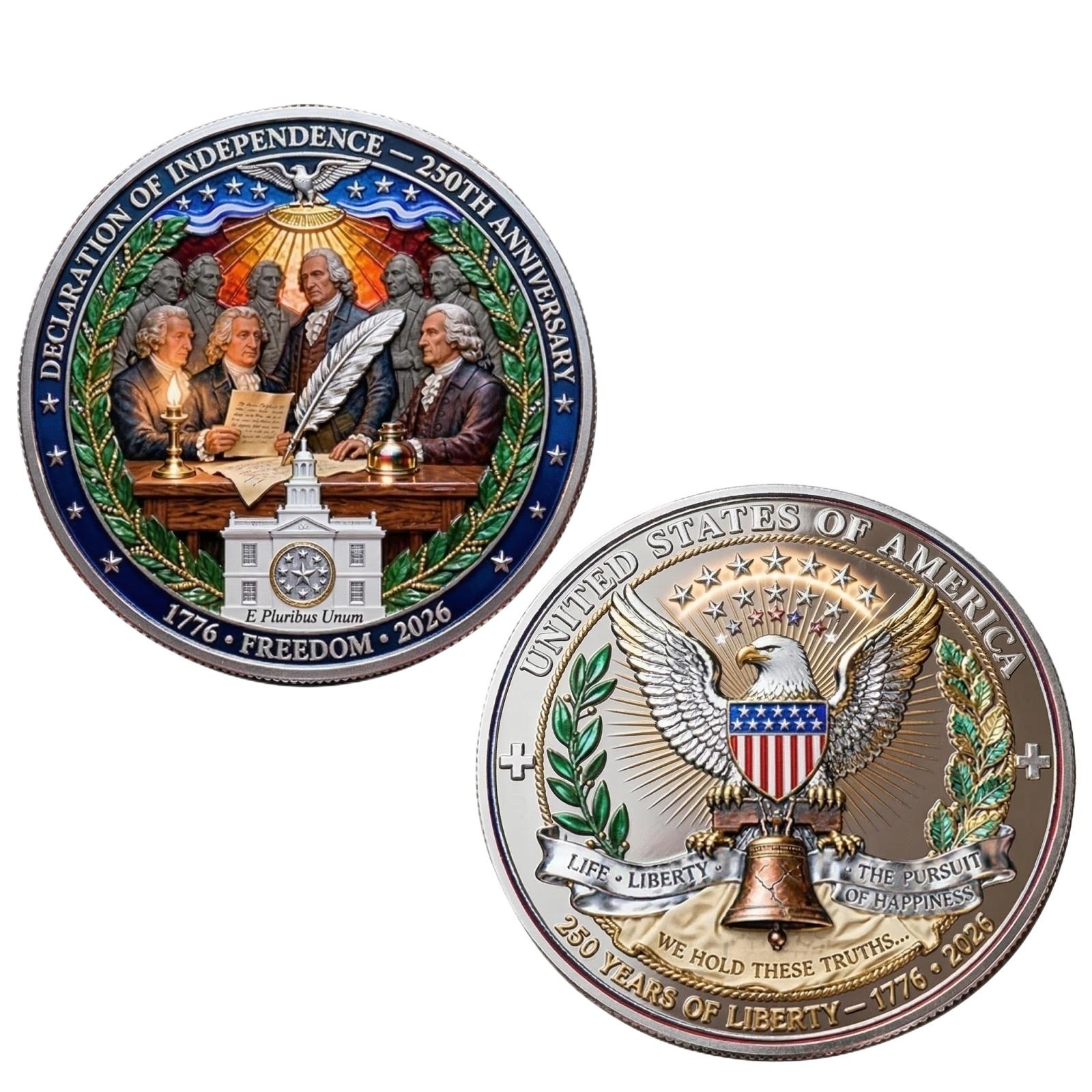 

Monkey Redemption Commemorative Coin, 4cm, With Obverse And Reverse Sides.