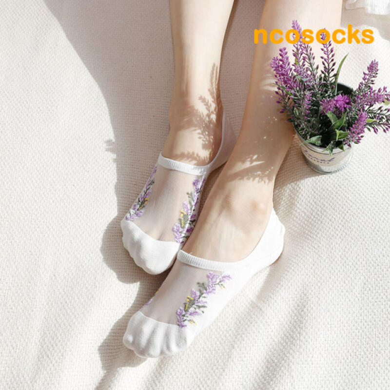 FAKE061_Double Flower See-Through Slippers