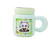 Cartoon Ceramic Cup Cute Mirror Mark with Lid Water Cup Small Gift Box Student Couple Cup Large Capacity High Temperature Resistance