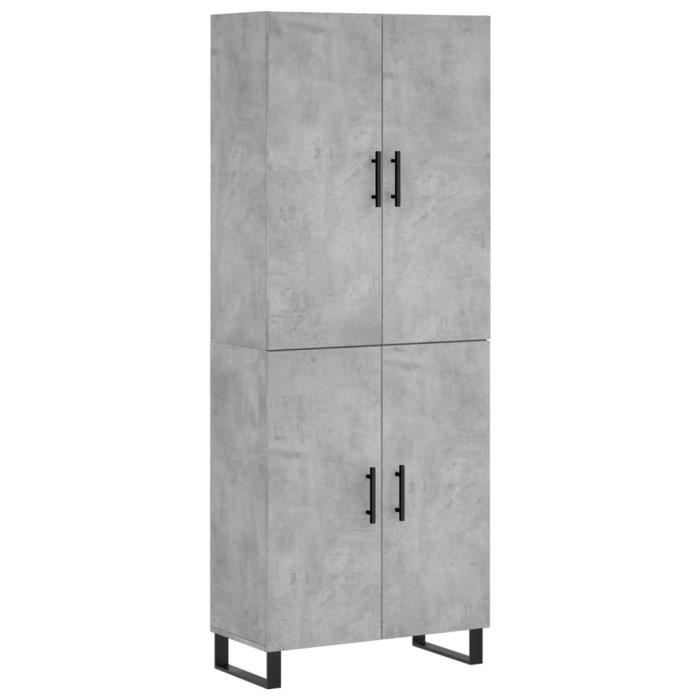 VidaXL Highboard Concrete Grey 69.5x34x180 Cm Engineered Wood 3195703