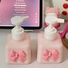 200Ml Bow Soap Dispenser Refillable Shower Bottle Plastic Press Pump Lotion Bottle For Liquid Hand Sanitizer Shampoo Bathroom