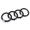 For Audi A3 A4 A5 A6 A7 Q2 Q3 Q5 Q8 TT ABS Black Hood Front Bonnet Grill Rear Trunk Emblem Logo Badge Sticker Decal  4 Ring Logo