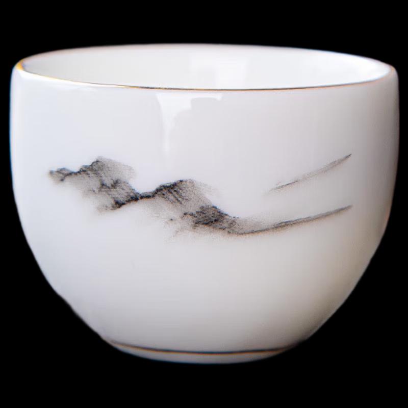 ZISIZ Mutton Fat Jade Porcelain Kung Fu Tea Set