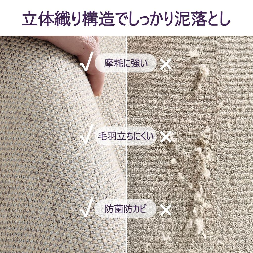 DEXI Indoor Entrance Easy to Suitable for All Beige Mat, Plain, Ultra-Thin, Non-Slip, Simple, Clean, Entrances, Seasons, 80120cm,