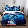 3-Piece Ultra-Soft 3D Dolphin Printed Duvet Cover Set - Luxurious Comfort, Realistic Design - Perfect for Bedrooms & Guest Rooms