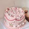Korean Retro Decorated Small Fresh Simulation Birthday Cake Model Plastic Decoration Showcase Sample Display Photography Props