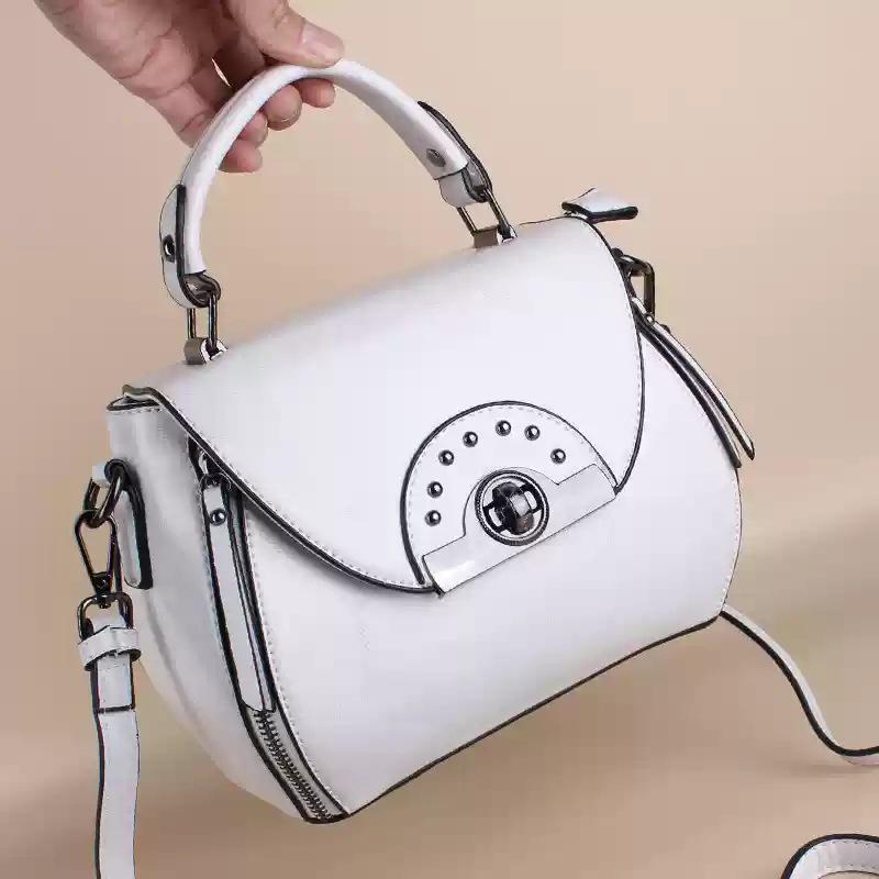 

Маленькая круглая сумка-кроссбоди из натуральной кожи для женщин - Сумка с зрелым темпераментом