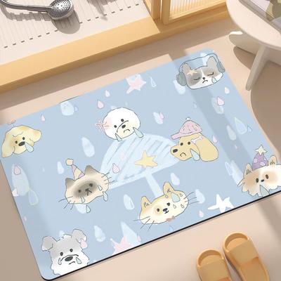 Kreative kleine Tiere Haushalts Badezimmer Bodenmatte Toilettentür Personalisierte weiche Matte Kieselgur Cartoon Saugfähige Bodenmatte