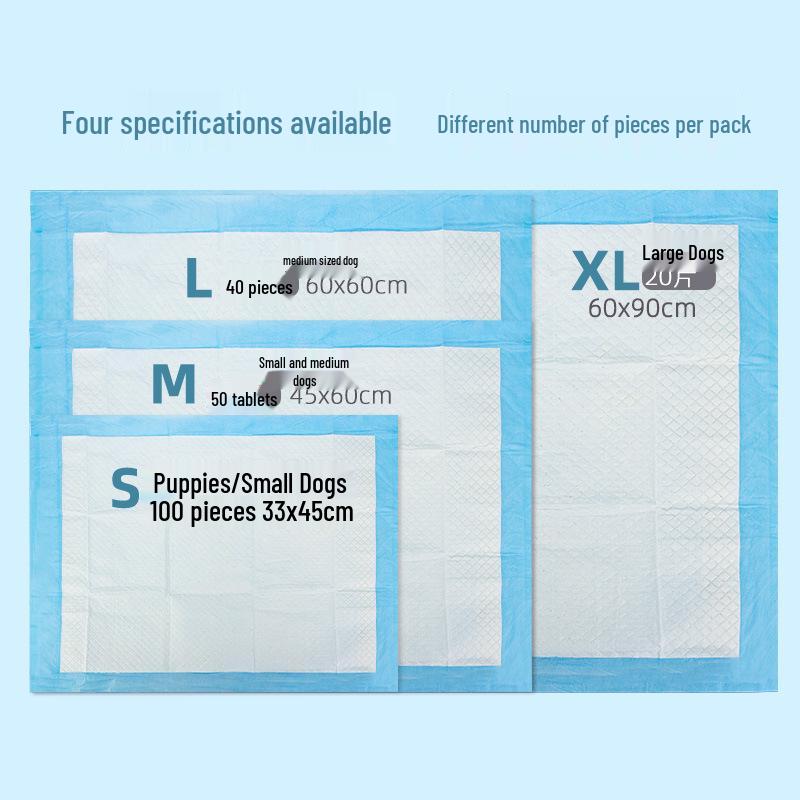 Disposable Pet Diaper Pads, 100-Pack - Thickened, Deodorizing Pads for Dogs & Cats