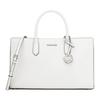 Scarlett Logo Engraved PU Shoulder Handbag Medium Women's Optical White