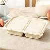 3-Compartment Biodegradable Corn Starch Meal Boxes with Lids