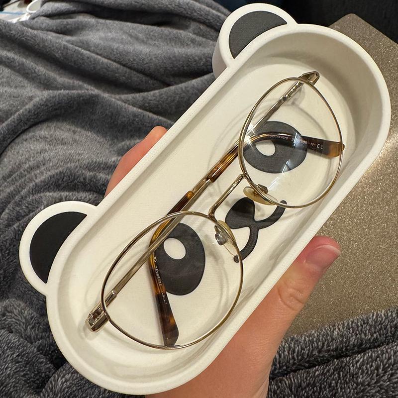 VP Cute Panda Cat Eyeglasses Display Stand | Creative Holder & Decor For Glasses Wearers Easy To Clean Desk Accessory