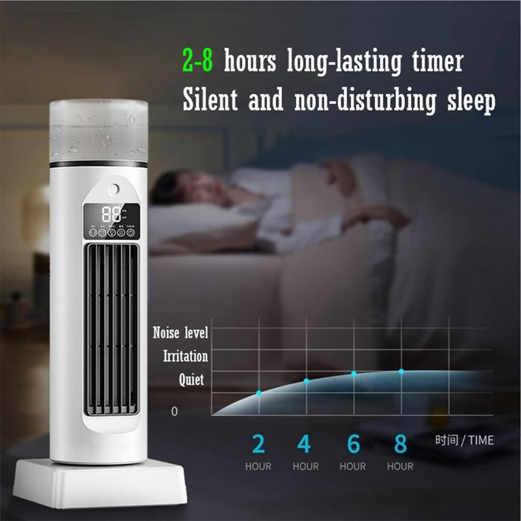111 Degree Oscillating Fan Tower Fan 6-Speed Bladeless Silent Summer Blower With Water Tank For Bedroom For Dorm Kitchen Office